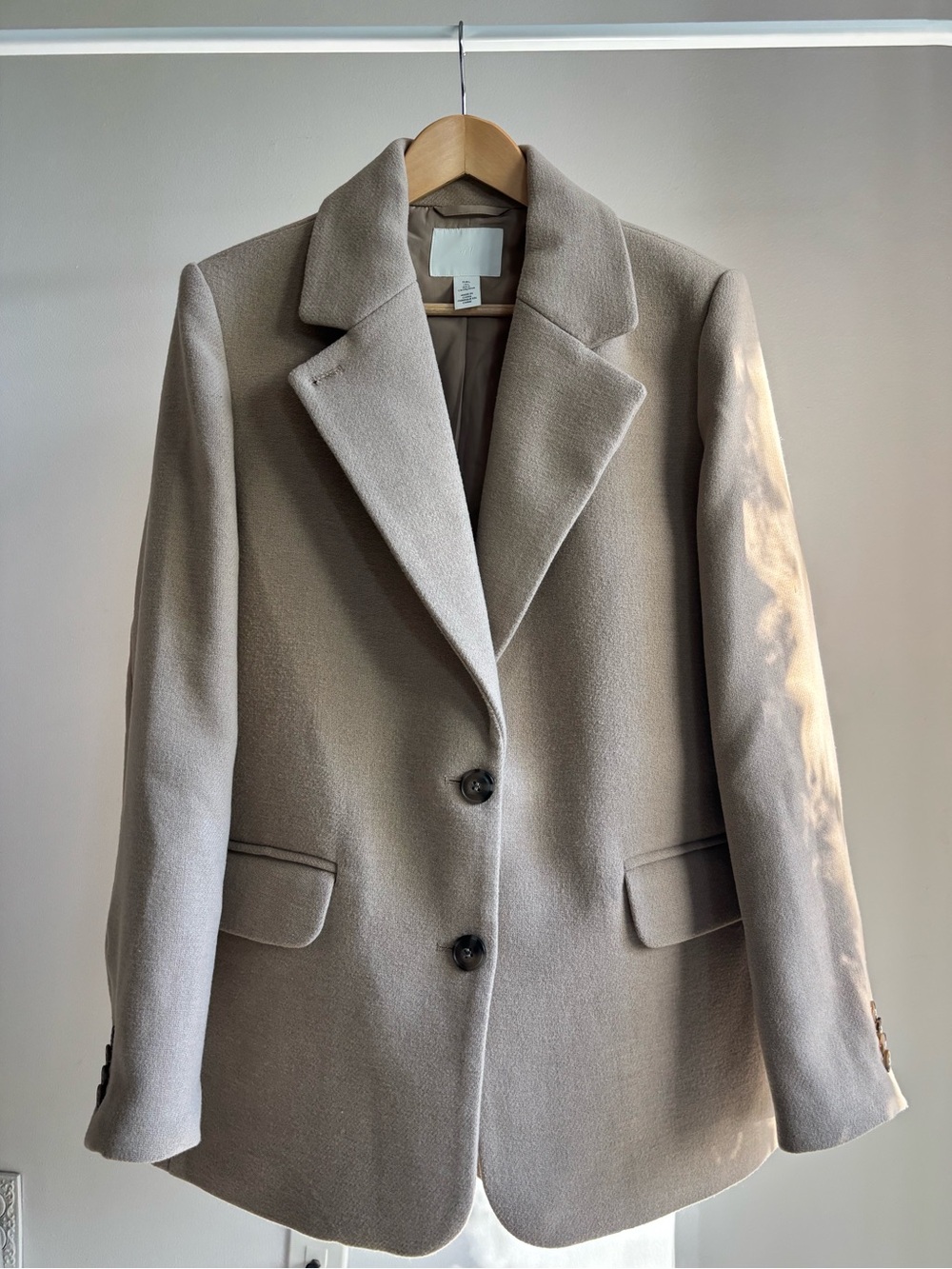 H&M Women's Tan Blazer Coat Size L